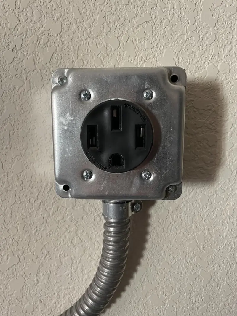NEMA 14-50 outlet installed for Electrical Panel Upgrade in Primera